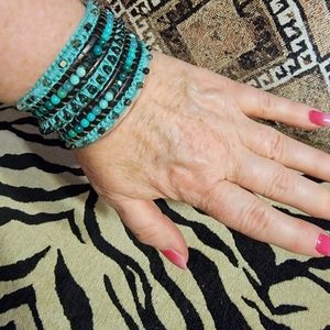 Brown leather bracelet